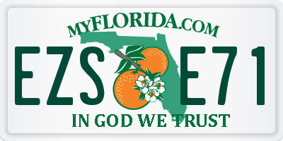 FL license plate EZSE71