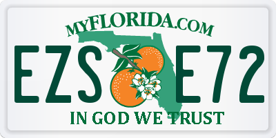 FL license plate EZSE72