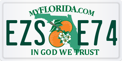 FL license plate EZSE74