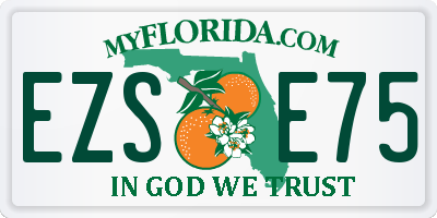 FL license plate EZSE75