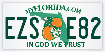 FL license plate EZSE82