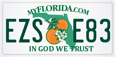 FL license plate EZSE83