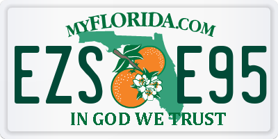 FL license plate EZSE95