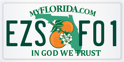 FL license plate EZSF01