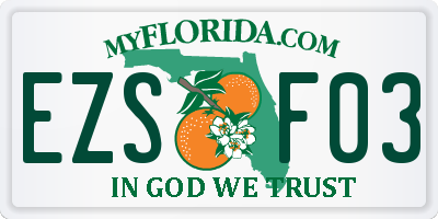 FL license plate EZSF03