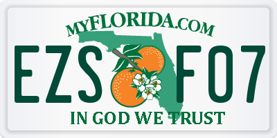 FL license plate EZSF07