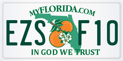 FL license plate EZSF10