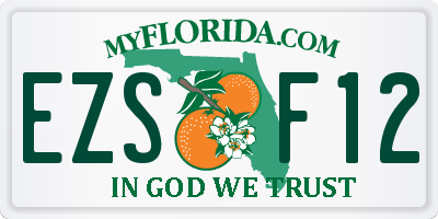 FL license plate EZSF12