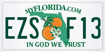 FL license plate EZSF13