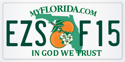 FL license plate EZSF15