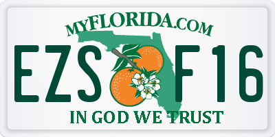 FL license plate EZSF16