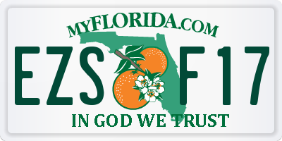 FL license plate EZSF17