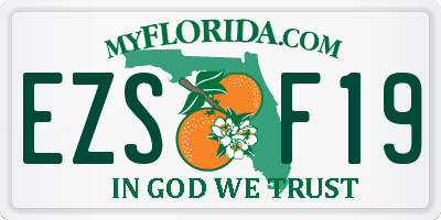 FL license plate EZSF19