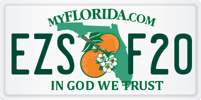 FL license plate EZSF20