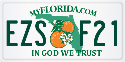 FL license plate EZSF21