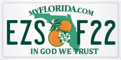 FL license plate EZSF22