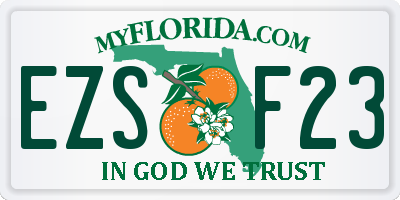 FL license plate EZSF23