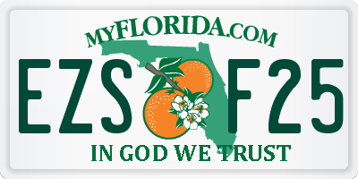 FL license plate EZSF25