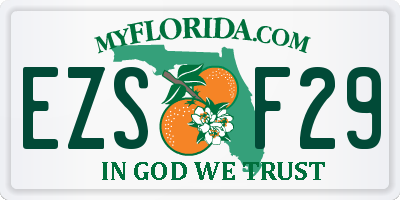 FL license plate EZSF29