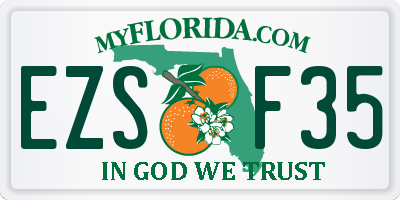 FL license plate EZSF35