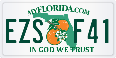 FL license plate EZSF41