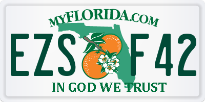 FL license plate EZSF42