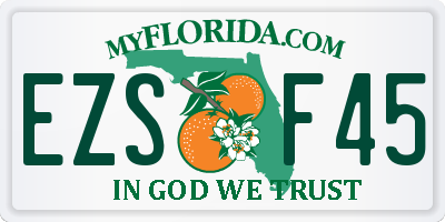 FL license plate EZSF45