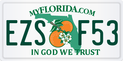 FL license plate EZSF53