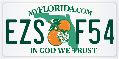 FL license plate EZSF54