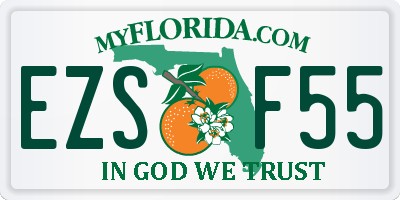 FL license plate EZSF55