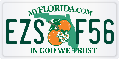 FL license plate EZSF56