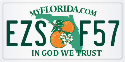 FL license plate EZSF57