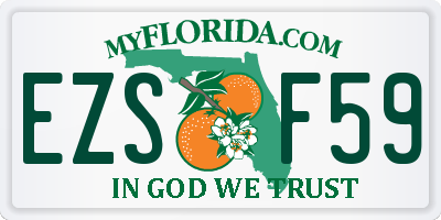 FL license plate EZSF59