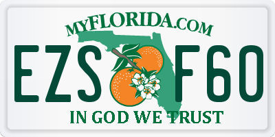 FL license plate EZSF60