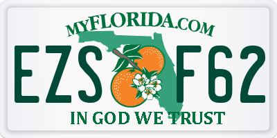 FL license plate EZSF62