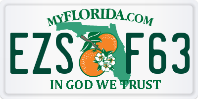 FL license plate EZSF63