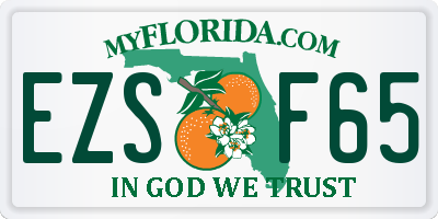 FL license plate EZSF65