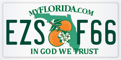 FL license plate EZSF66