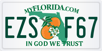 FL license plate EZSF67