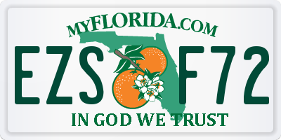 FL license plate EZSF72