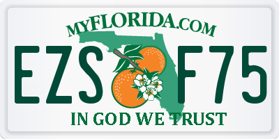 FL license plate EZSF75