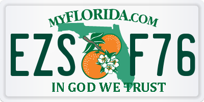 FL license plate EZSF76