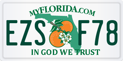 FL license plate EZSF78