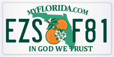 FL license plate EZSF81