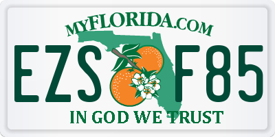 FL license plate EZSF85