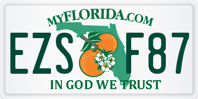 FL license plate EZSF87