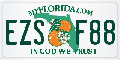 FL license plate EZSF88