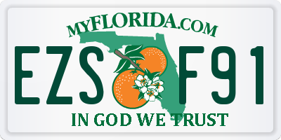 FL license plate EZSF91