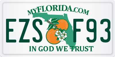 FL license plate EZSF93