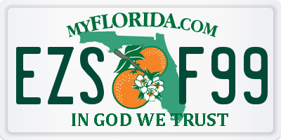 FL license plate EZSF99